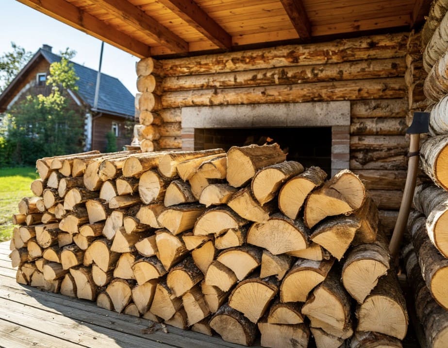 Дровник с хозблоком