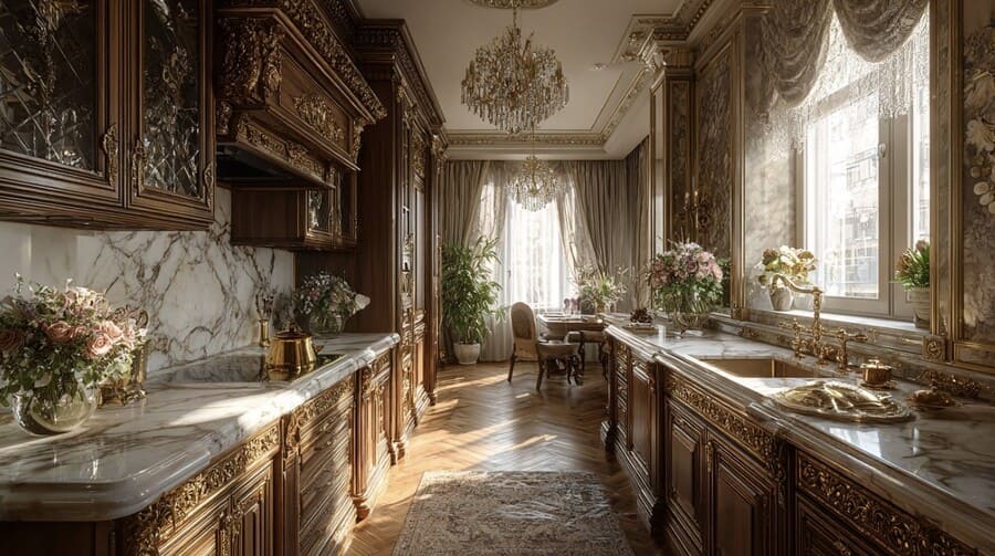 Дизайн кухни Old Line в классическом стиле для российской квартиры