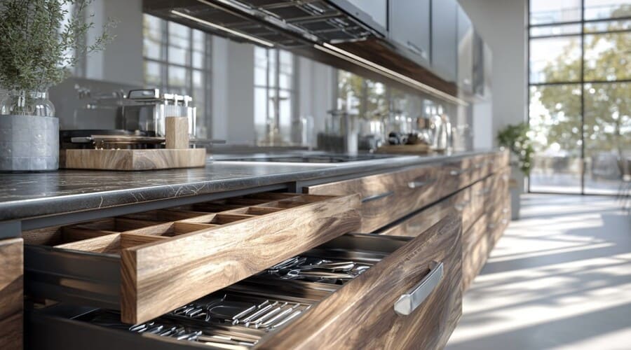 Фурнитура кухни Old Line надежные петли и выдвижные системы