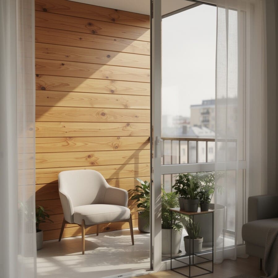 Планкен на балконе