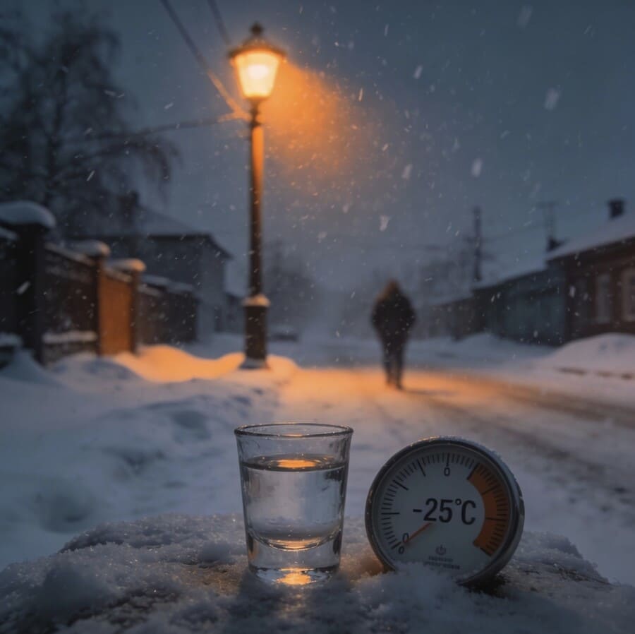 Опасность алкоголя на морозе