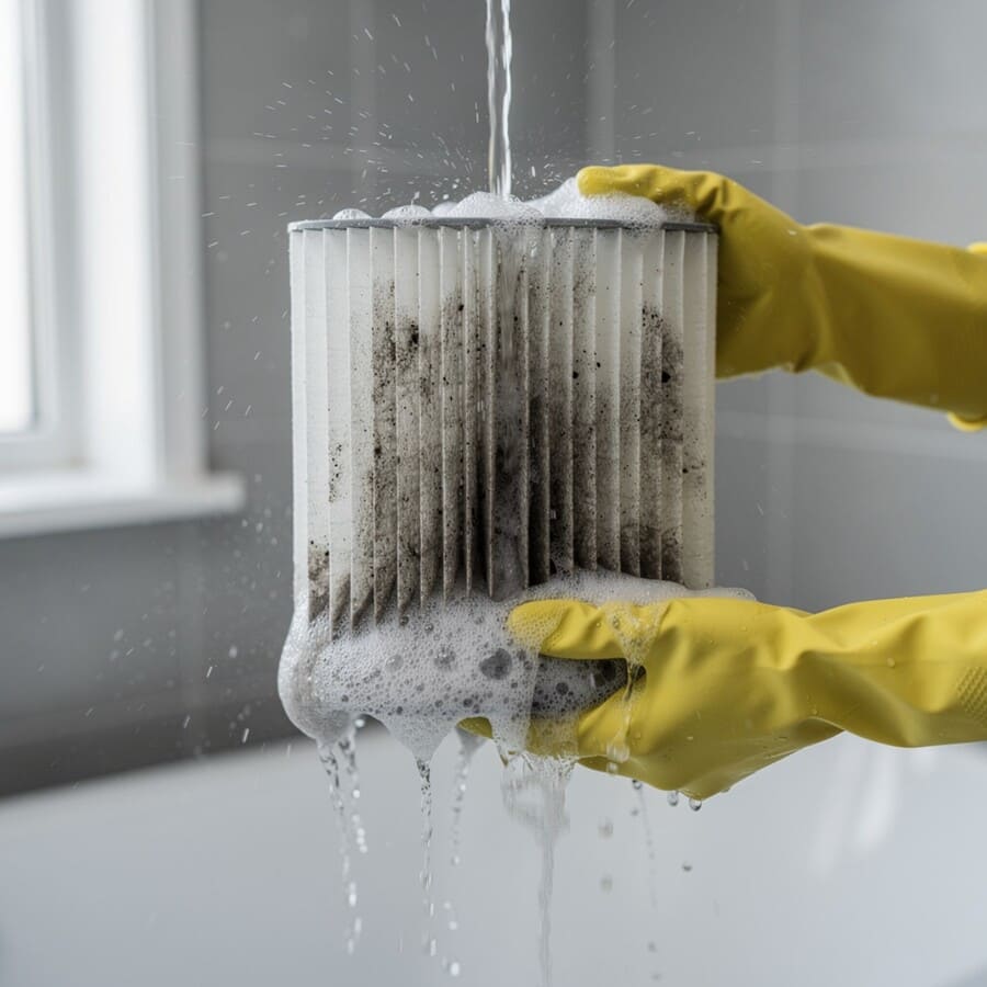 Промывка фильтра пылесоса