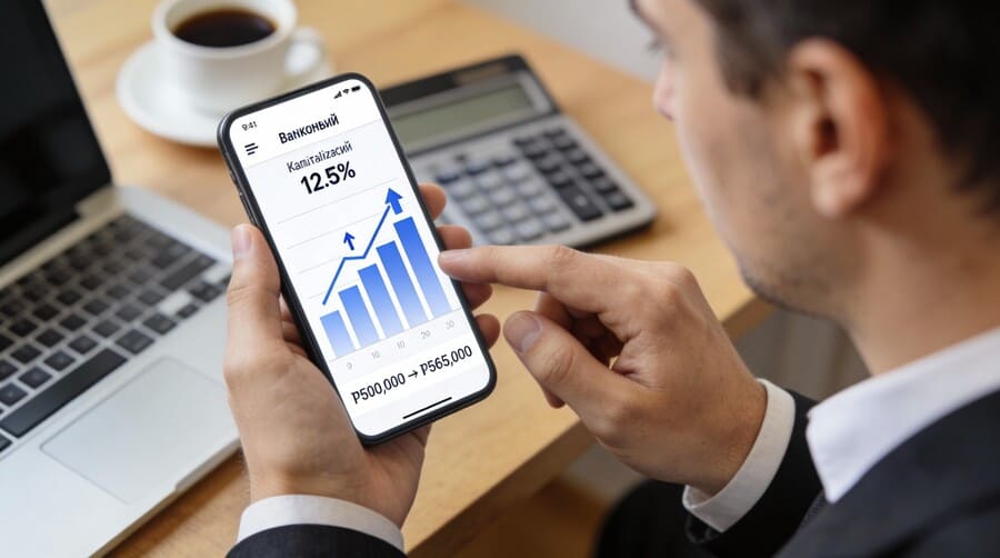 Расчет процентов по вкладу