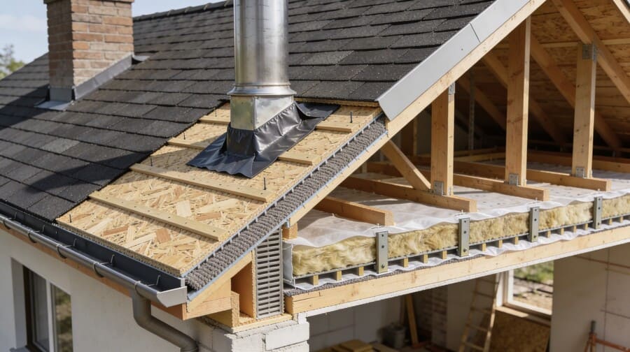 Монтаж гибкой черепицы