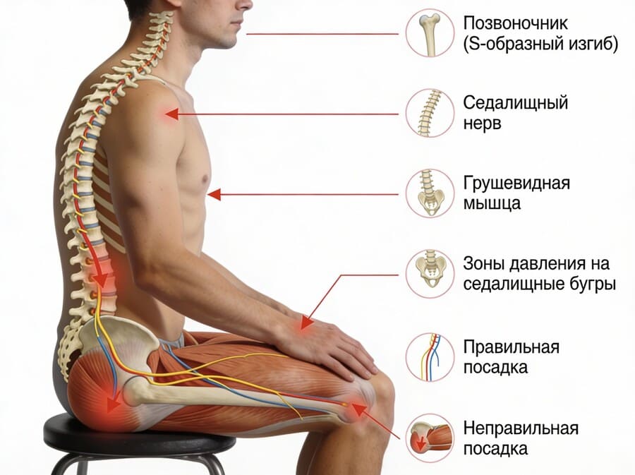 Позвоночник сидя