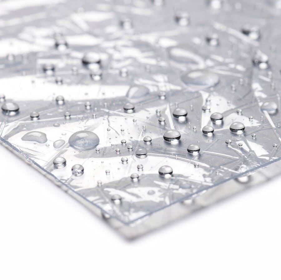 Полиэтиленовая пленка под дождем