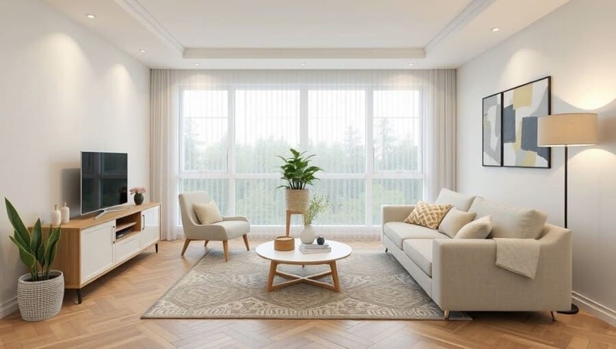 Как выбрать обои для спальни со светлой мебелью 2