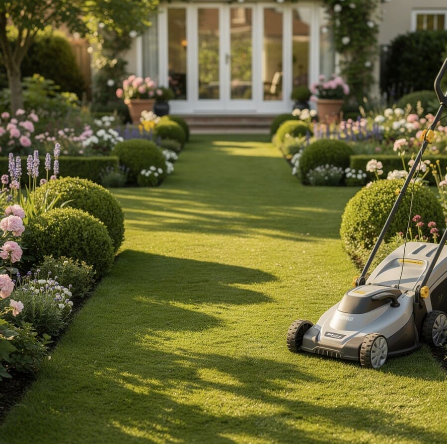 Газонокосилка на участке