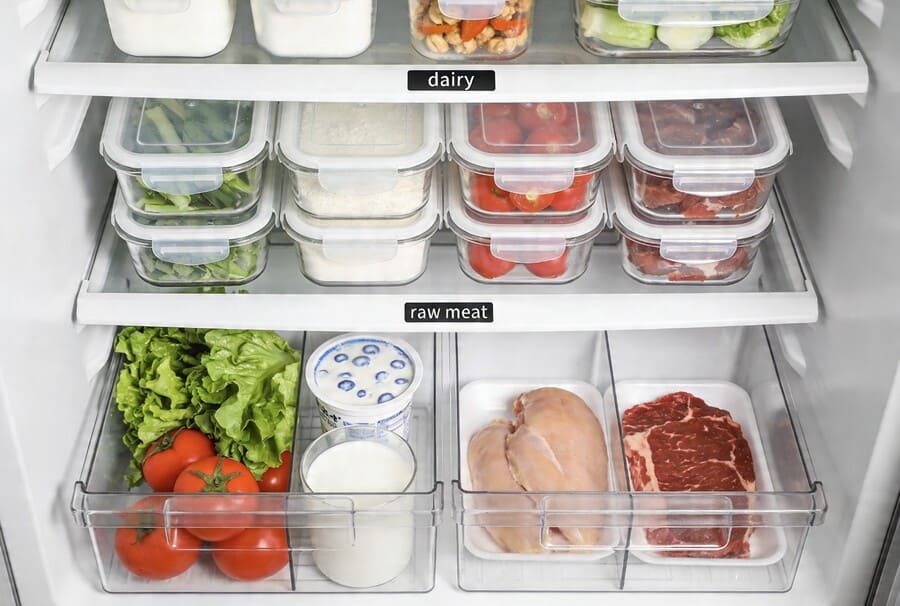 Организация хранения продуктов в холодильнике