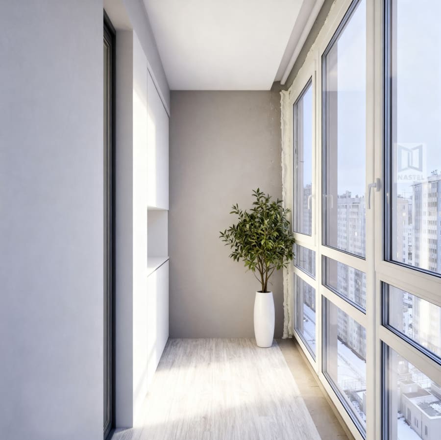 Узкая утепленная лоджия 2