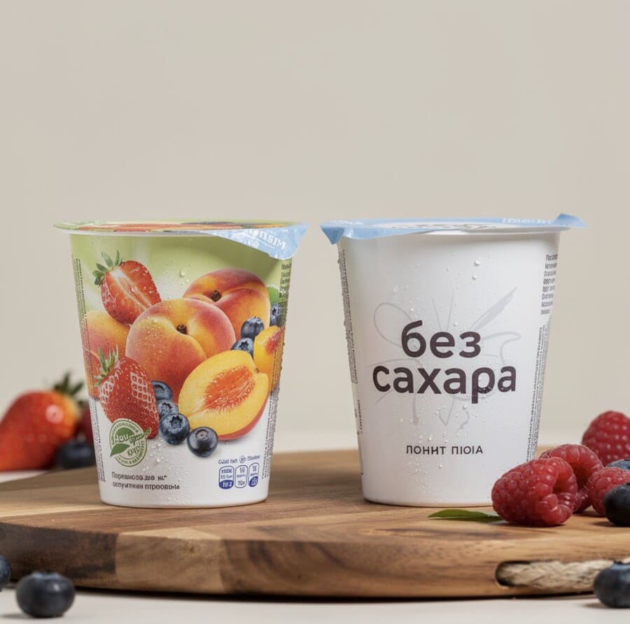 Два йогурта без сахара