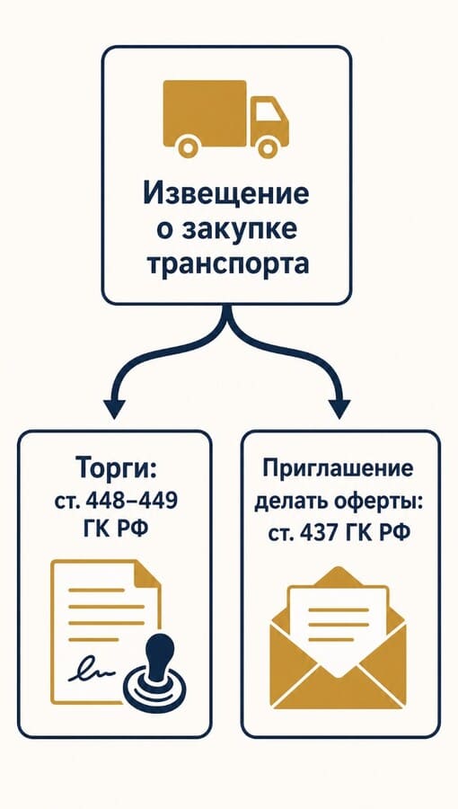 Извещение о закупке транспорта